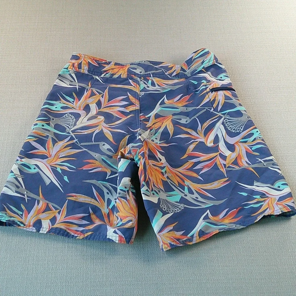 Patagonia Board Shorts Mens 28 Blue Bird of Paradise Marlin STY86620SP16
